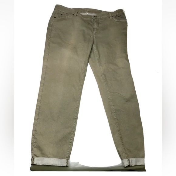 Two by Vince Camuto Jeans Light Green Roll Cuff Stretch Skinny Leg Size 31 - Picture 3 of 13